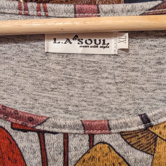 LA Soul Mushroom Long Sleeve Skater Dress - Picture 7 of 9